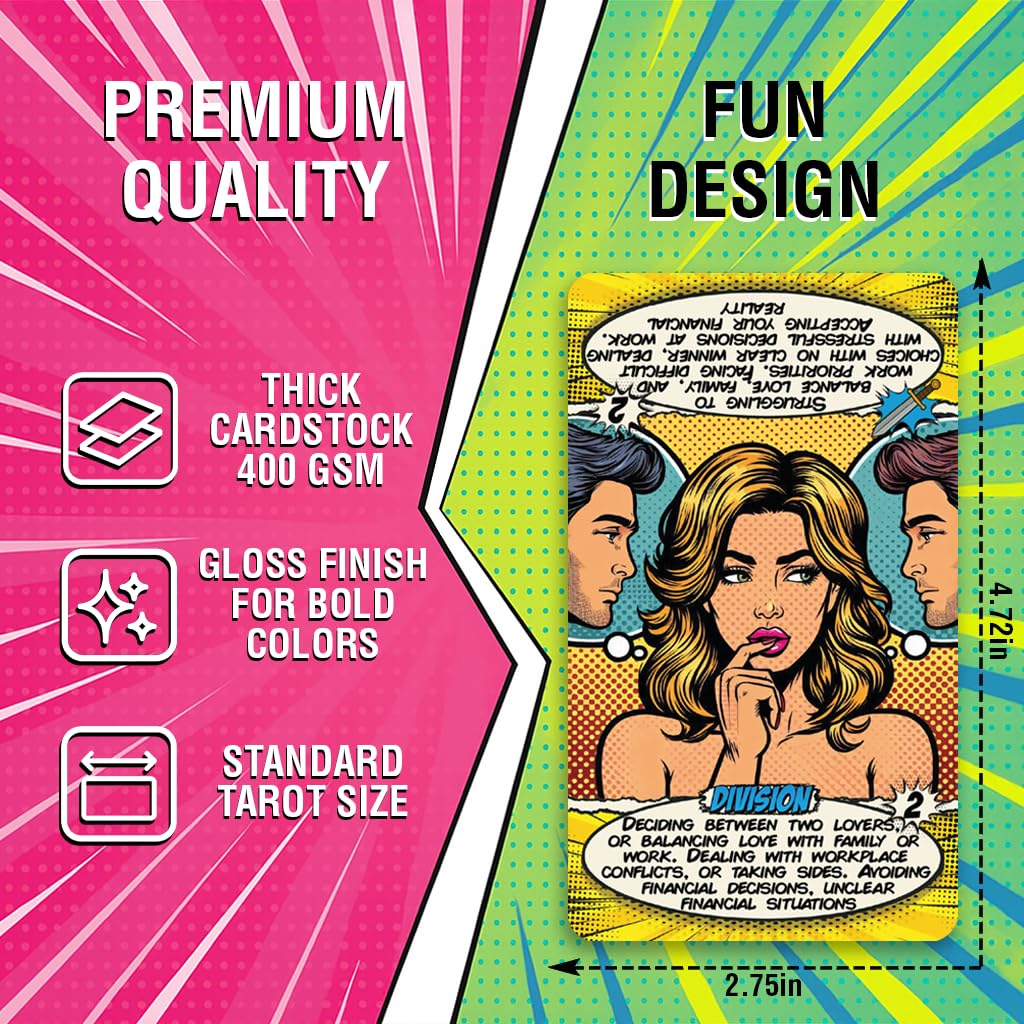 Tarotika Pop Art Deck card 03 highlighting modern style for engaging readings.