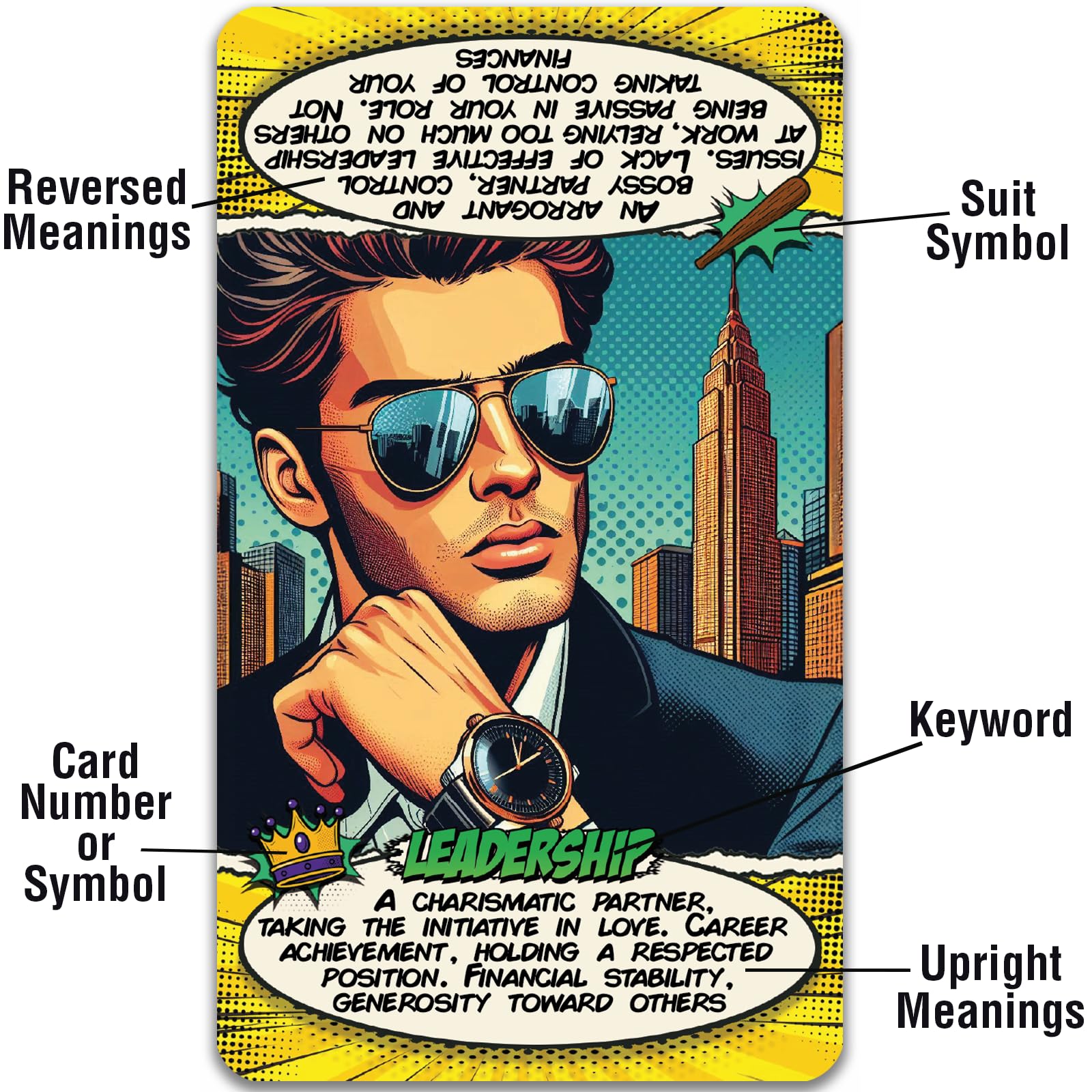 Tarotika Pop Art Deck card 04 showing premium feel for professional shuffles.