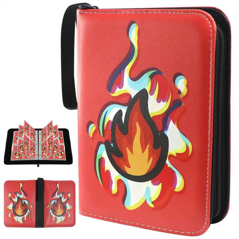 Tarvolkenz Card Binder 4-Pocket front view shows durable waterproof cover.