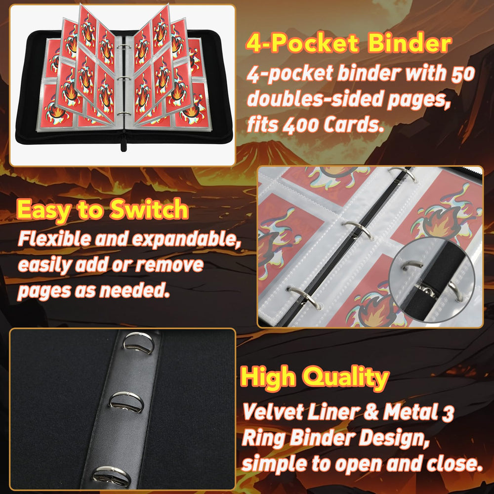 Tarvolkenz removable sleeves pack included protects cards during storage.