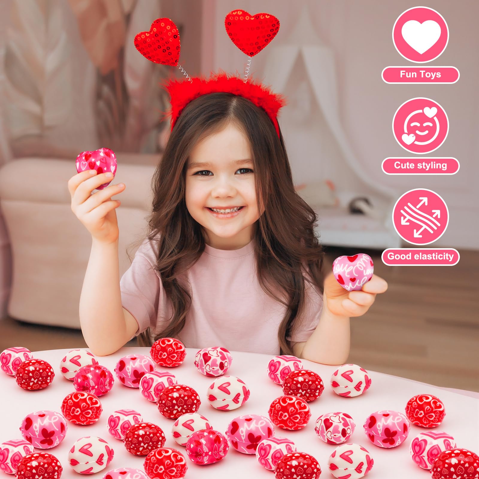 Tasdurian multicolor heart stress balls for events, ideal as gifts and eye-catching decor