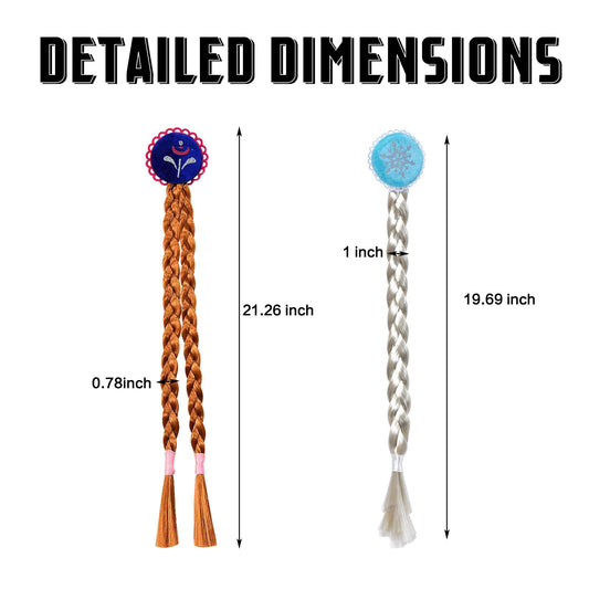 Tatibana kids red-brown braid close-up, cute for princess dress-up.
