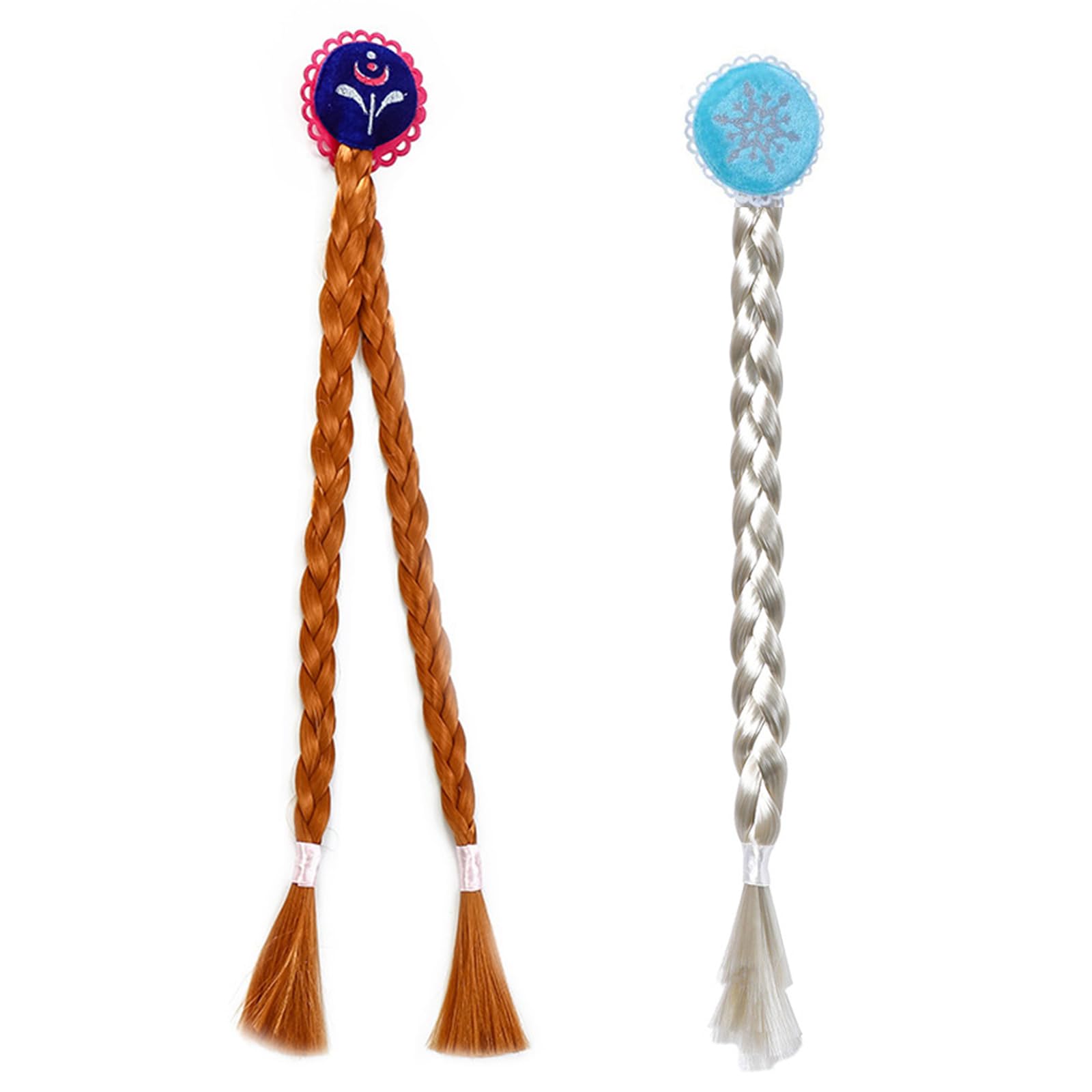 Tatibana braided wig for kids: silver braid close-up with a lustrous shine for costume fun.