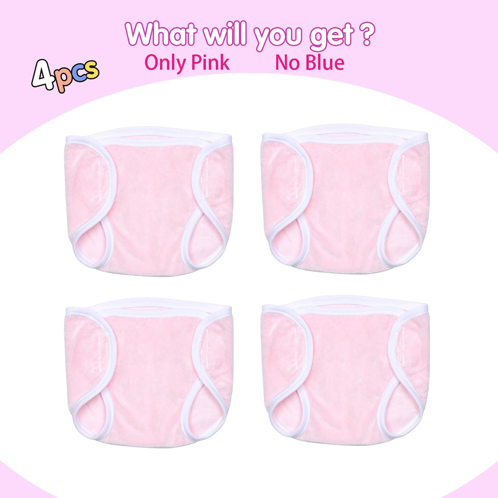 TatuDoll blue baby doll underpants front view, easy to snap on