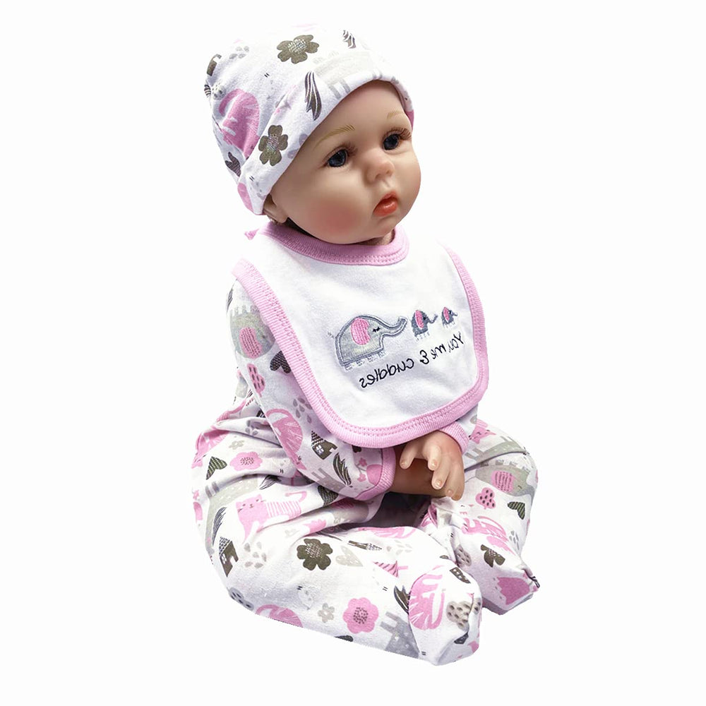 TatuDoll bib accessory paired with 22-inch reborn doll outfit.