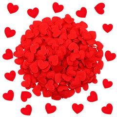 Tatuo 300-piece red felt hearts for DIY decor and crafts