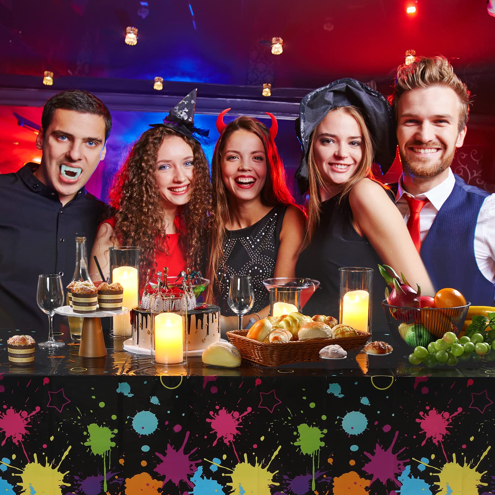 Tatuo 6-piece glow tablecloth set for sharing at gatherings.