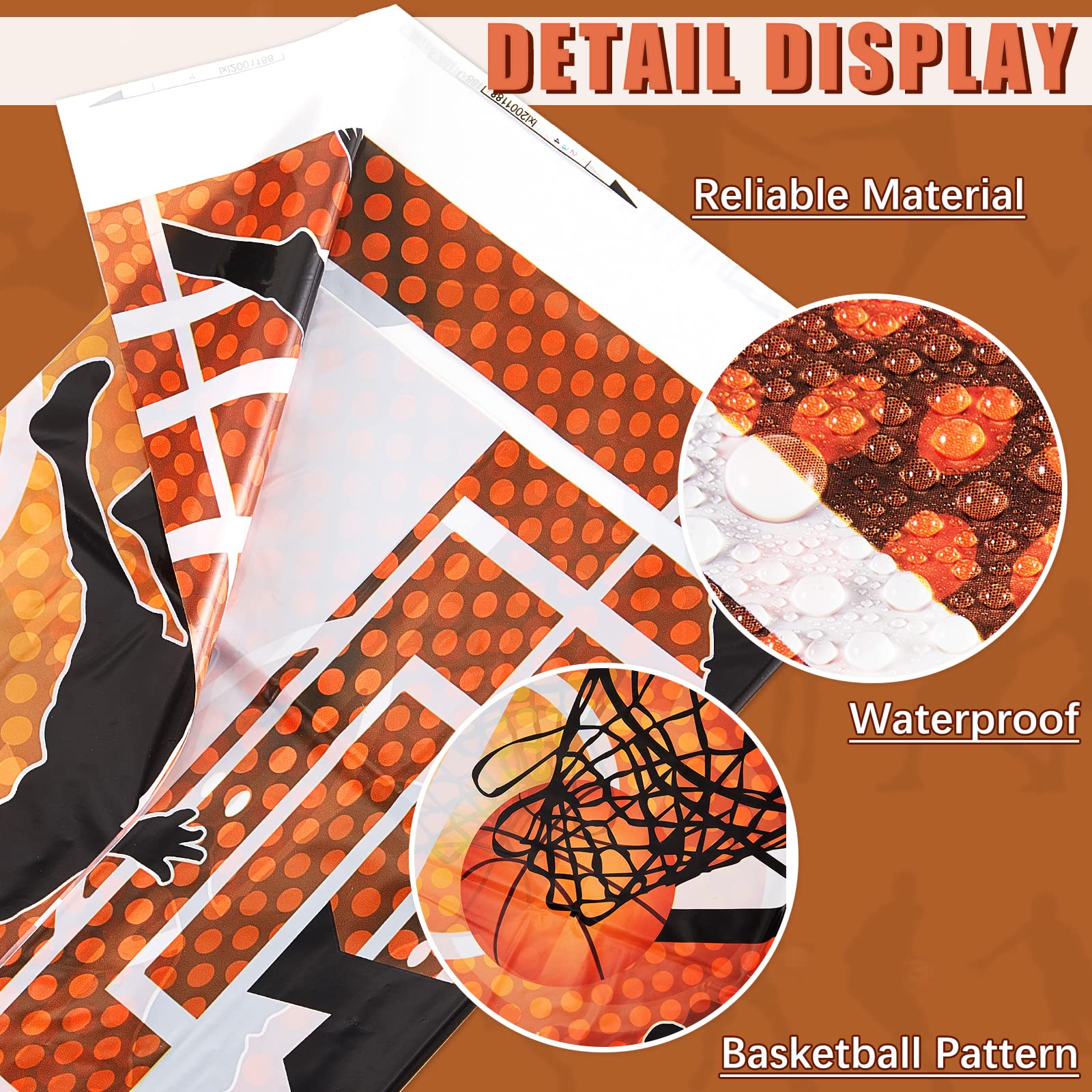 Tatuo disposable plastic table cover protects surfaces during sports events.