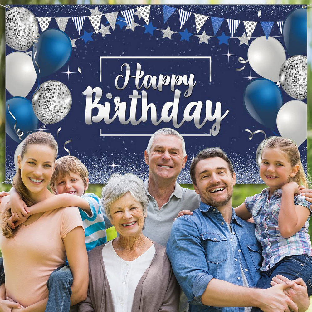 Tatuo birthday photo background supports group shots with size.