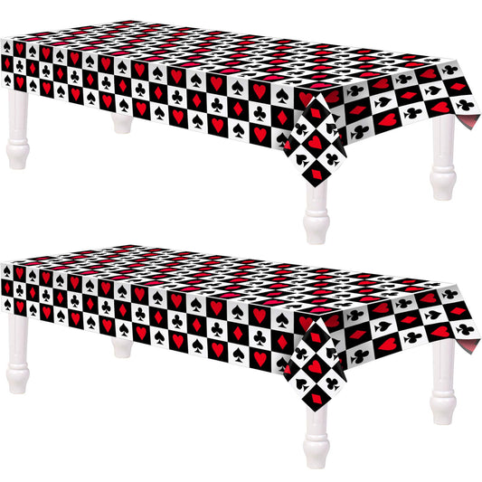 Tatuo casino poker tablecloth with vibrant casino pattern for party decor