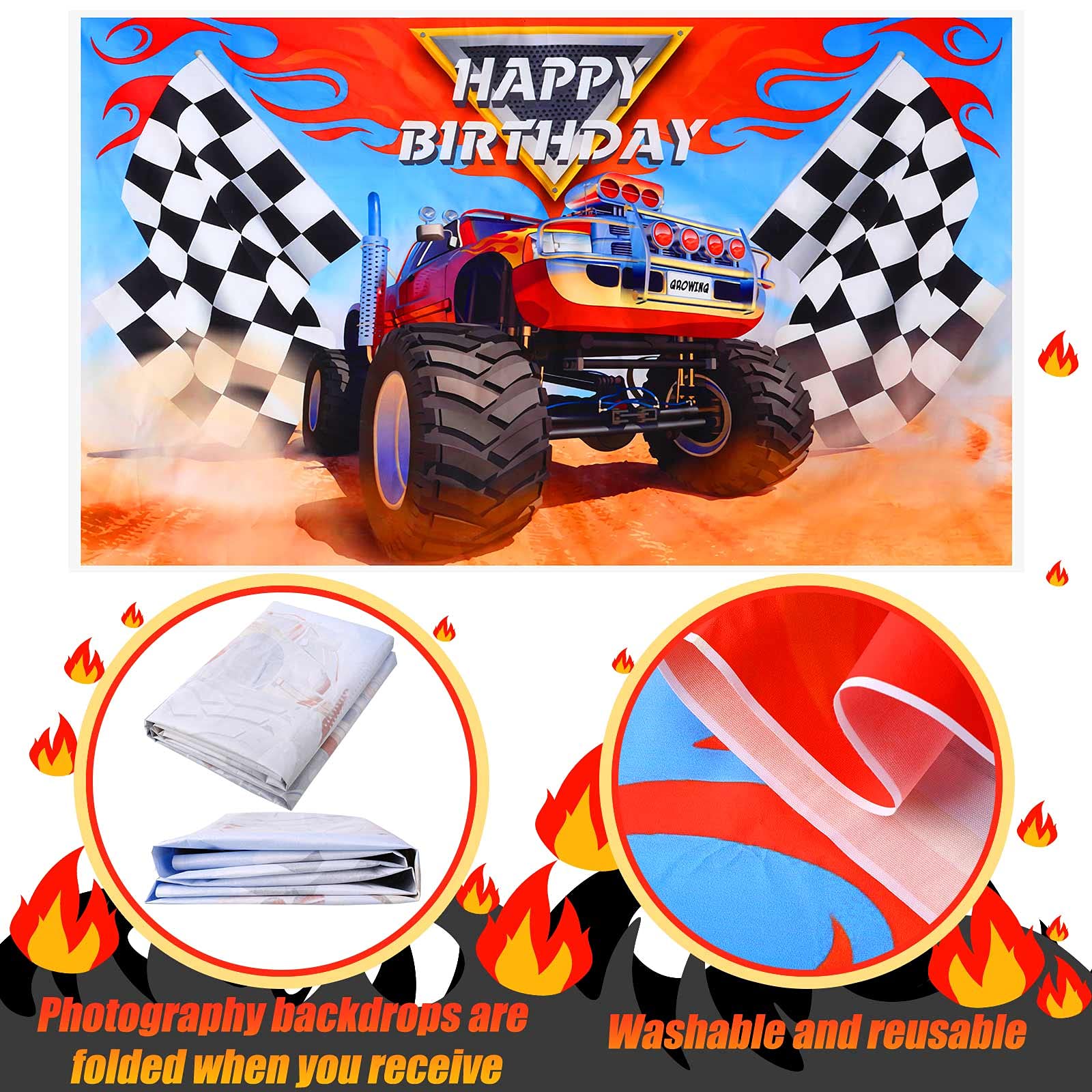 Tatuo kids birthday photo area truck creates a focal point