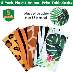 Tatuo safari tablecloth zebra print: high-contrast cover to protect surfaces.