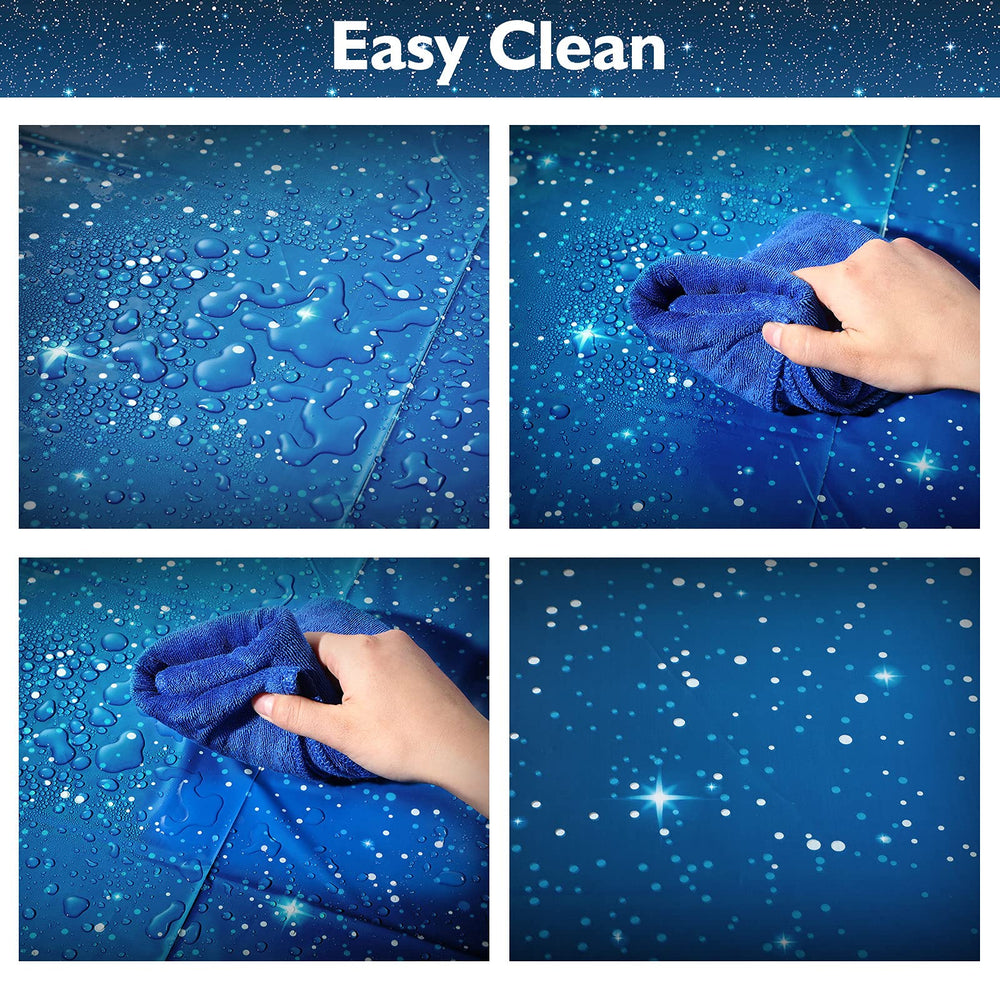 Tatuo durable plastic material offers opacity and spill protection.