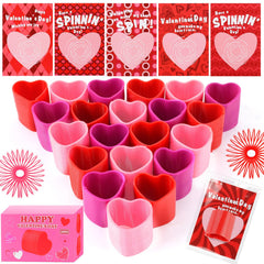 Tatwoq Valentine heart coil springs toy in red pink purple for sensory play in class