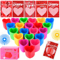TATWOQ Valentine heart springs toy with cards for classroom gift exchanges and sensory play.