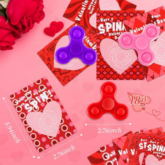TATWOQ purple Valentines spinner close-up for kid-friendly play