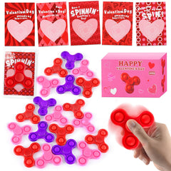TATWOQ red Valentines spinner close-up showing durable classroom-ready design