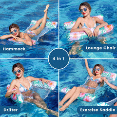 Tavaleu pool floats 2-pack hammock mode ideal for sunlit pool lounging