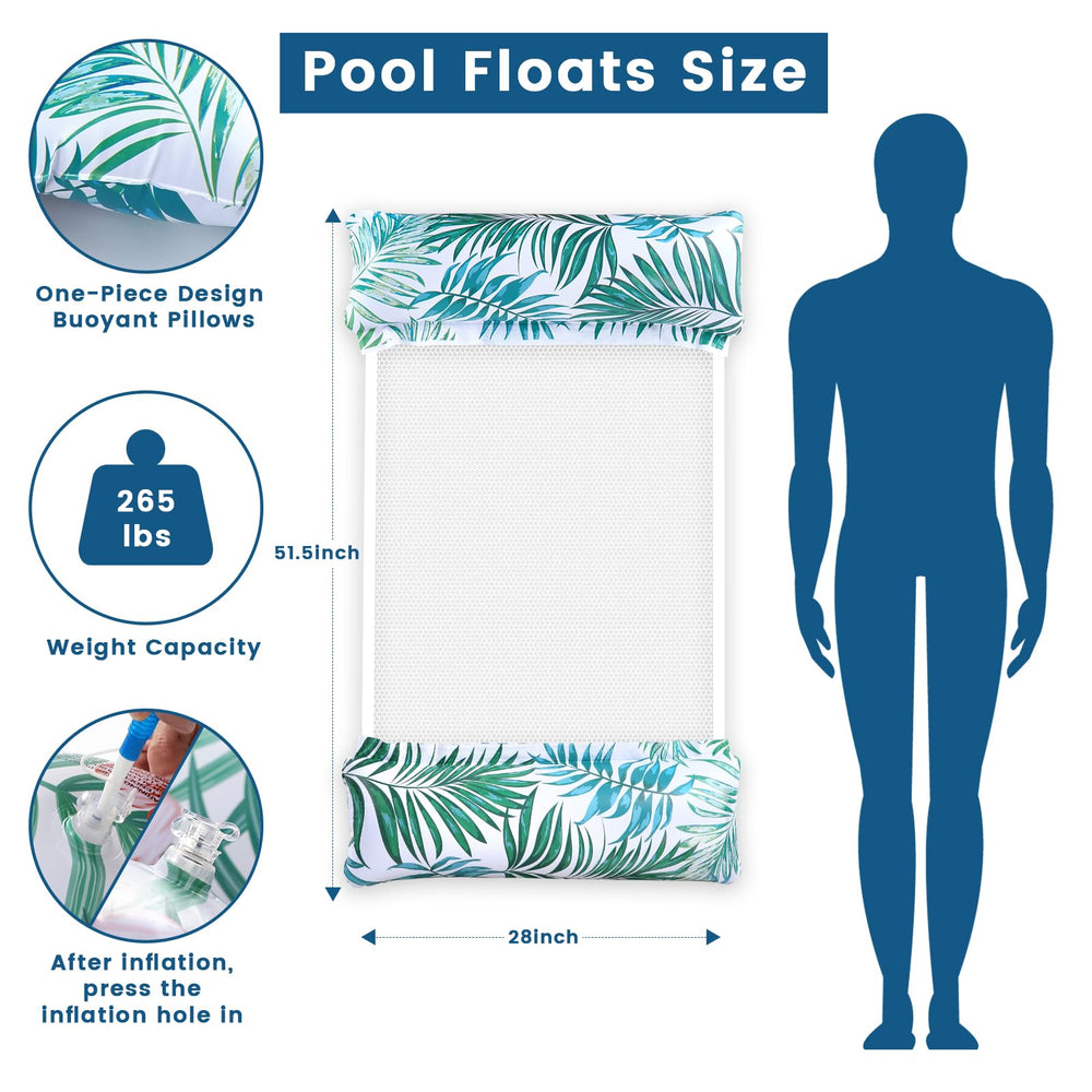 Tavaleu pool floats 2-pack thick PVC construction for durable performance