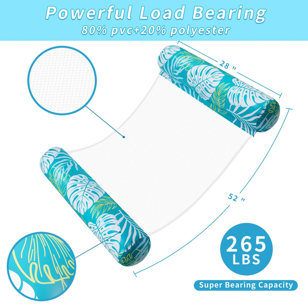 Tavaleu Pool Floats Adult 2-Pack lounge chair mode for comfortable lounging.