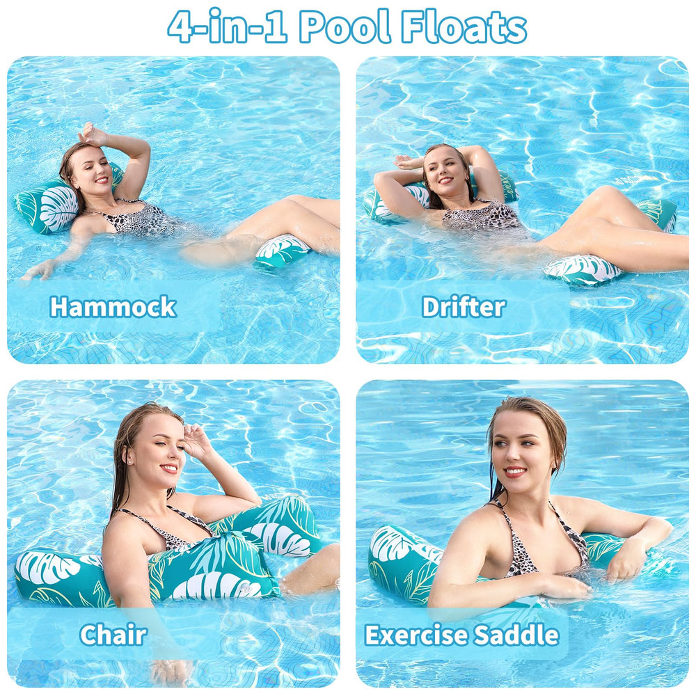 Tavaleu pool float leaves and flowers pattern adds tropical flair.