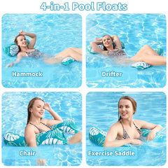 Tavaleu pool float leaves and flowers pattern adds tropical flair.