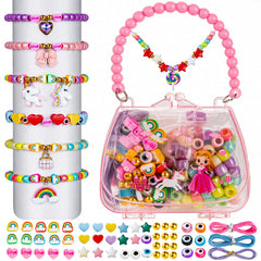 Taybonds Jewelry Kit Handbag display with unicorn motif, keeps your creations organized.