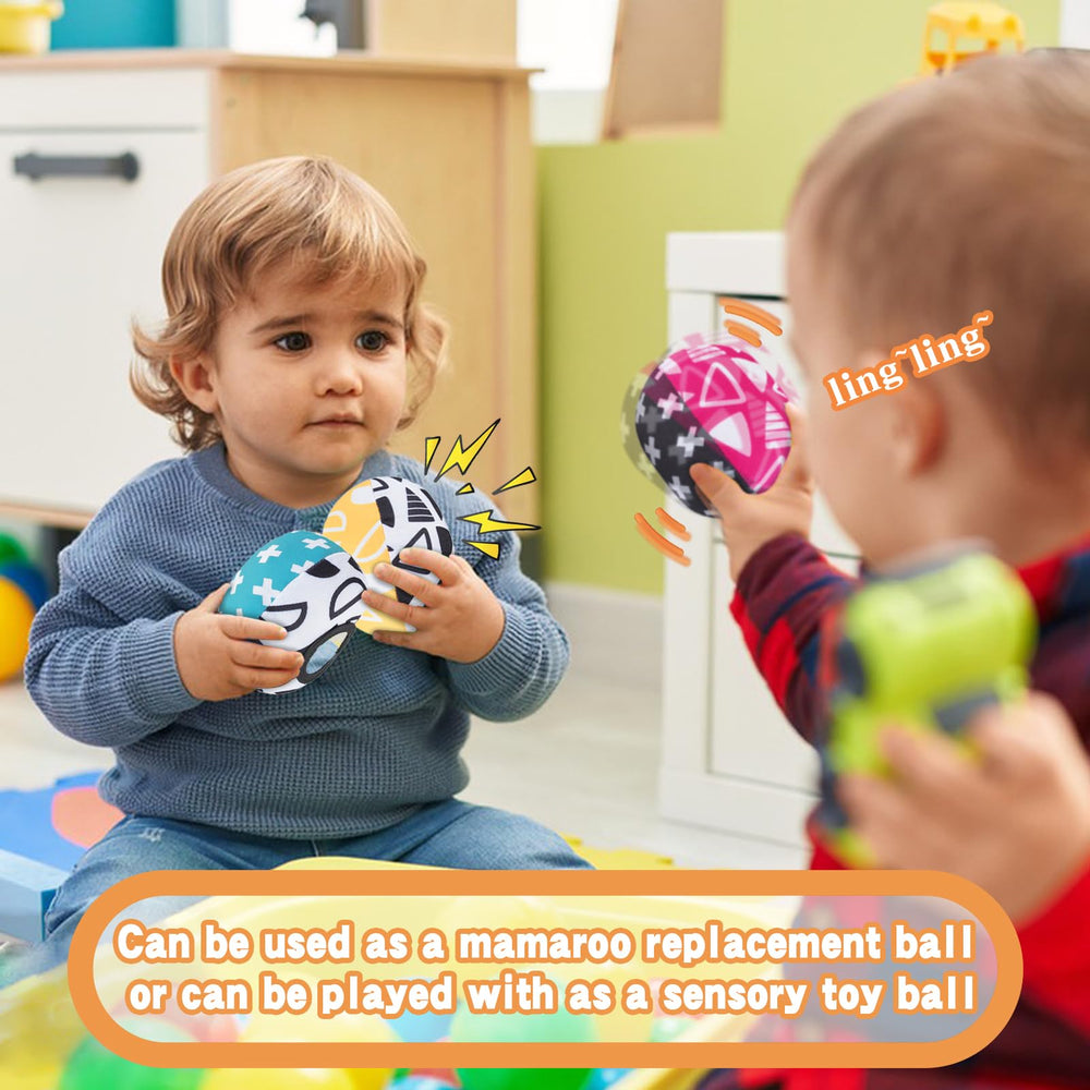 Tayerop Mamaroo mirror ball reflects light to spark visual tracking.