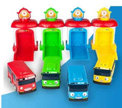 Tayo Bus Playset car launcher in action.