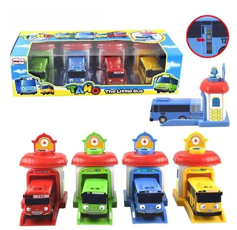 Tayo Bus Playset green top view with easy grip.