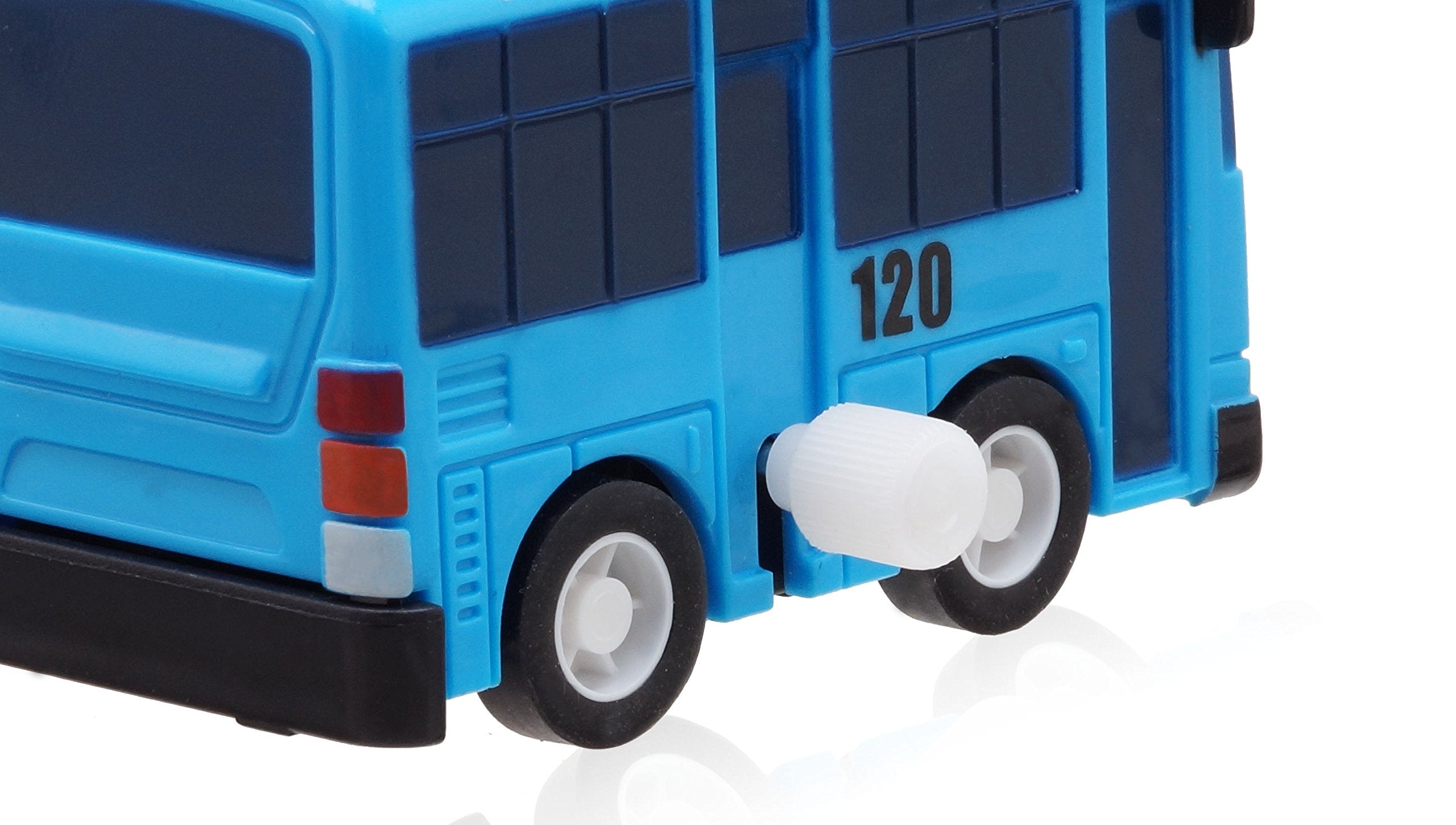Tayo the Little Bus wind-up buses with rubber wheels offer stable traction.