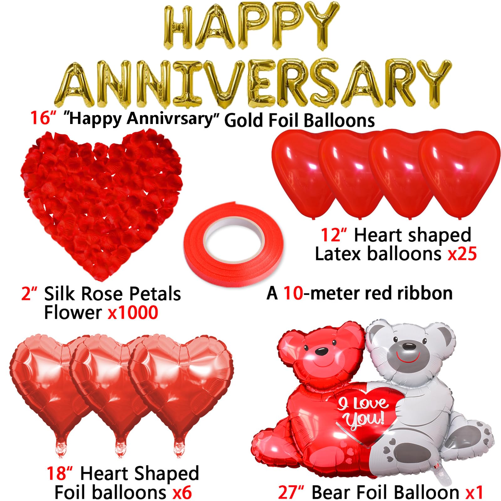 Tayuvira Big Love-bear balloon adds playful focal point for romantic celebrations.