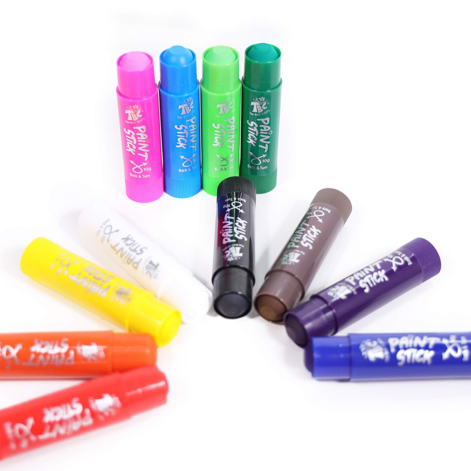 Extended-core telescopic design of TBC paint sticks reduces breakage and waste.
