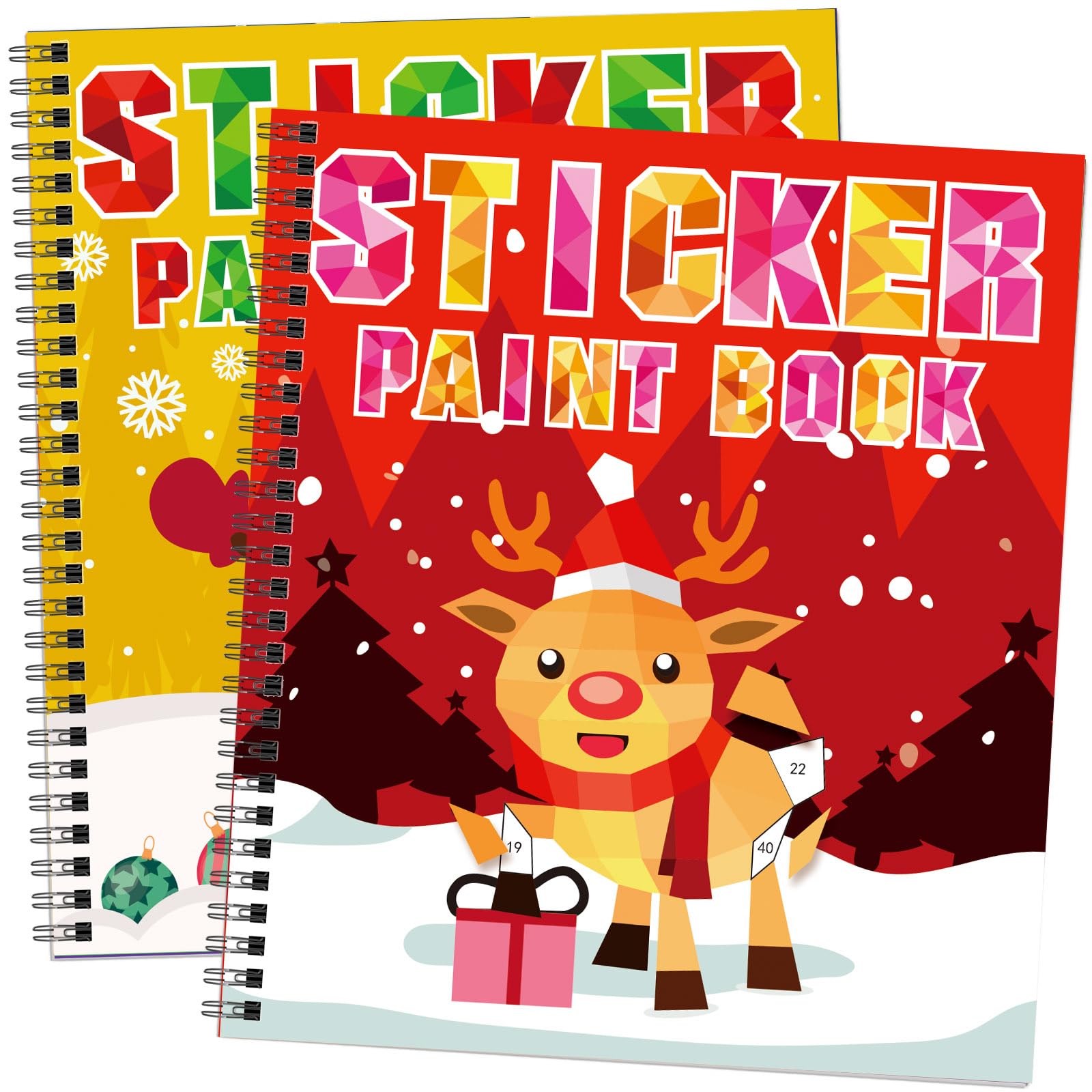 TBEEJ Christmas Sticker Paint Book cover for holiday crafting fun