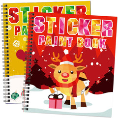TBEEJ Christmas Sticker Paint Book cover for holiday crafting fun