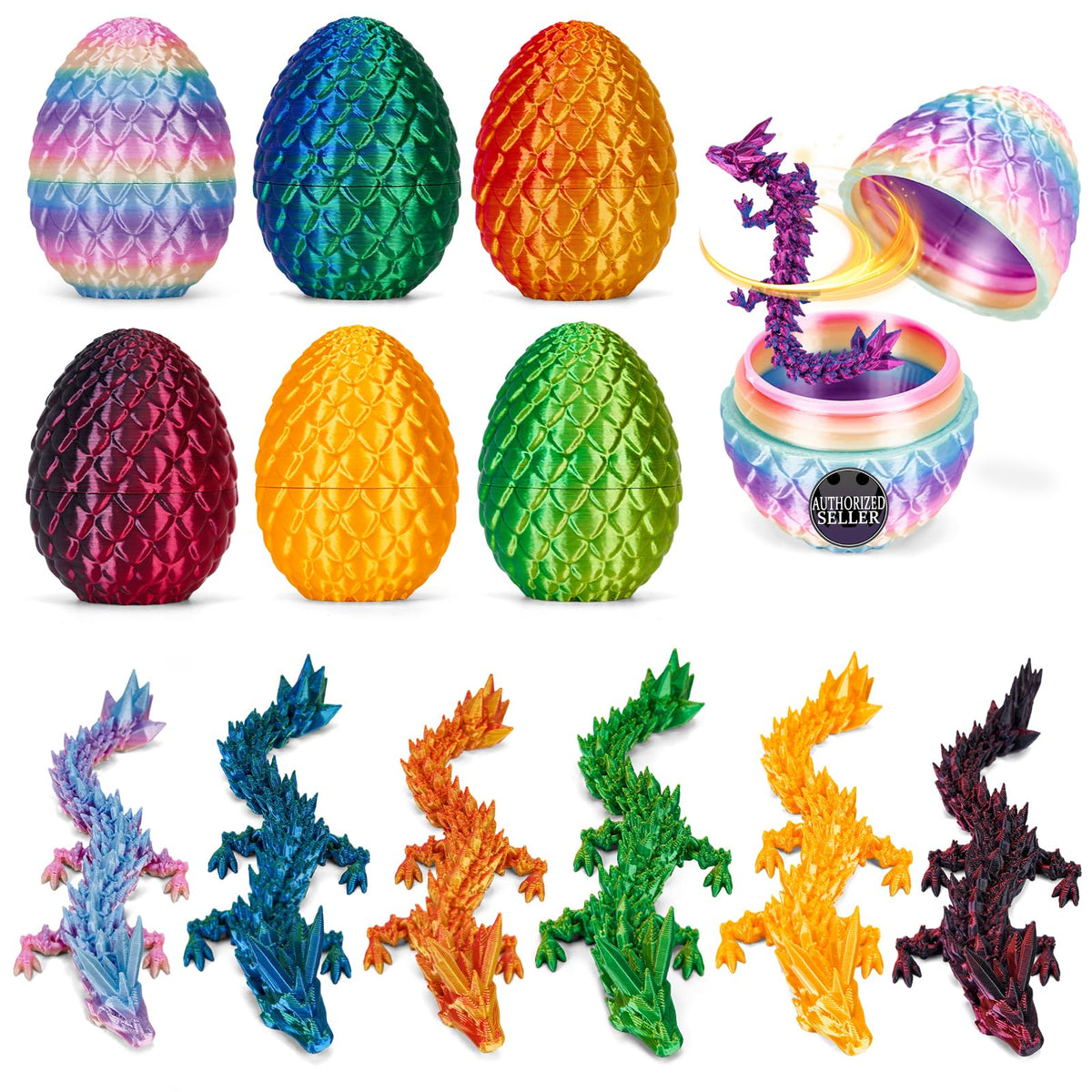 TBOLINE 6-pack dragon eggs ready for unboxing and imaginative play.