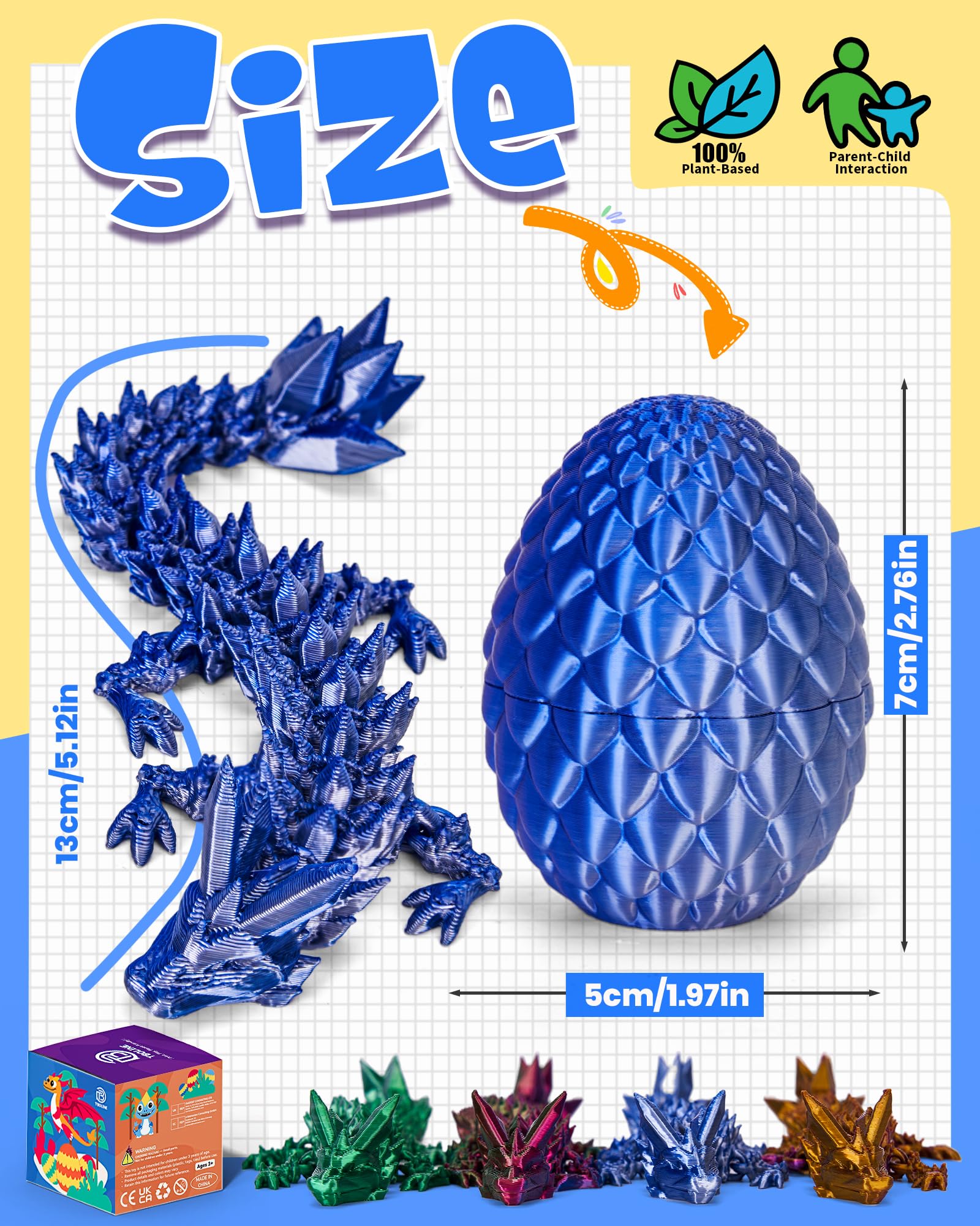 TBOLINE birthday gift dragon: colorful collectible toy for kids ages 5–12.