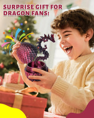 TBOLINE dragon egg on display, a vibrant addition to a kid’s shelf.