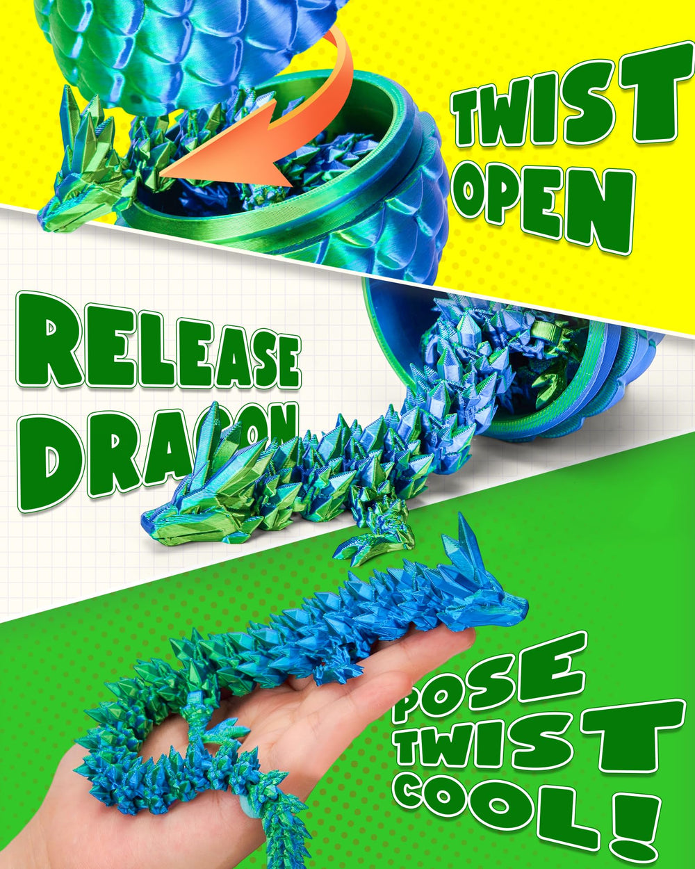 TBOLINE dragon egg hatch reveal shows magical dragon inside.