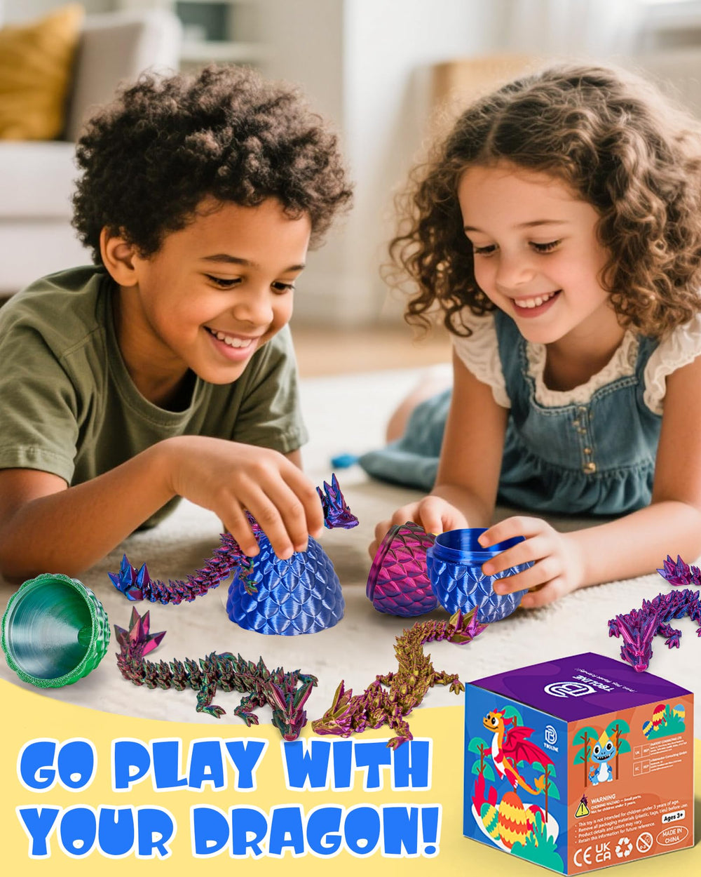 TBOLINE eco-friendly PLA dragon: non-toxic design suitable for kids and classrooms.