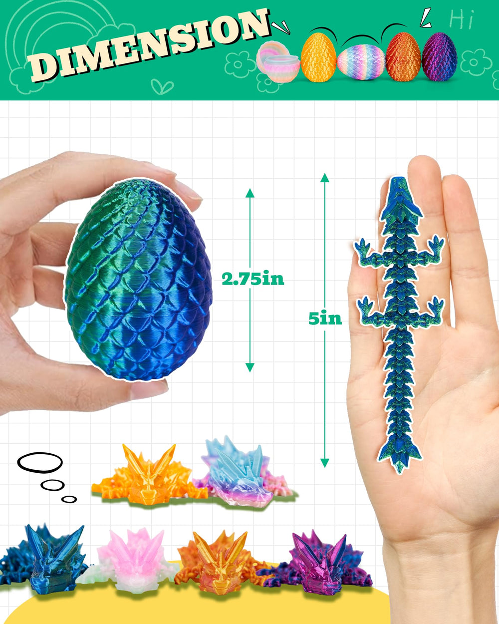 TBOLINE eco-friendly PLA dragon egg materials are safe and durable