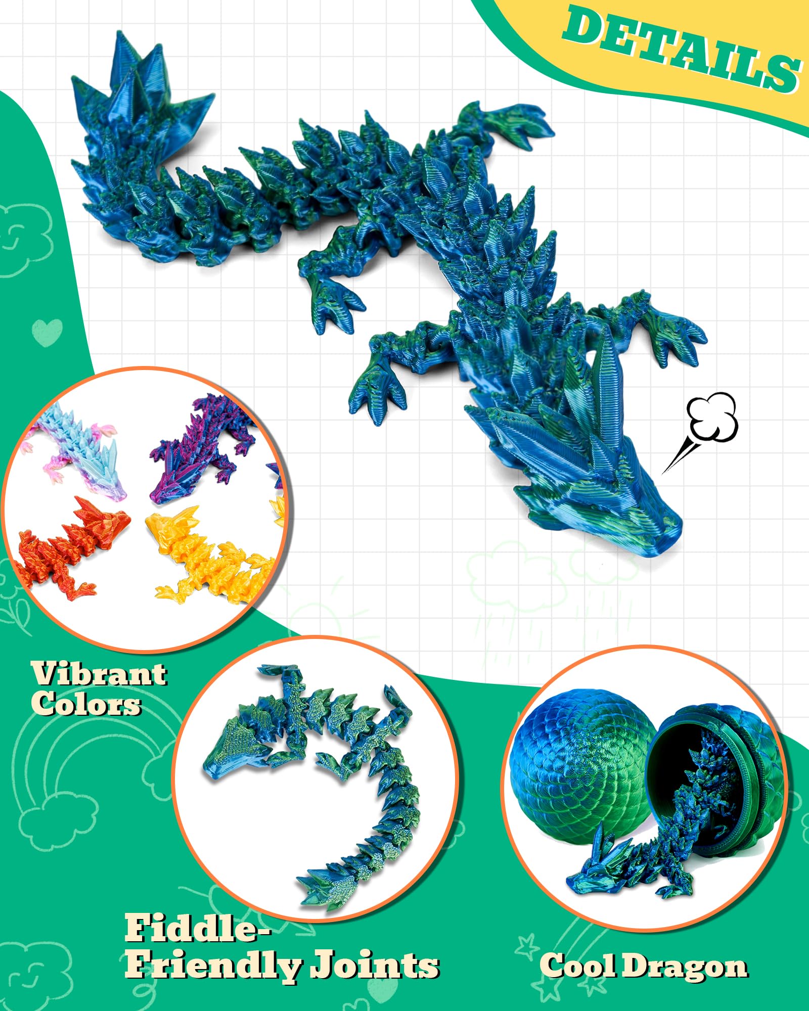 TBOLINE glow-in-the-dark dragon egg adds wonder to dim play spaces