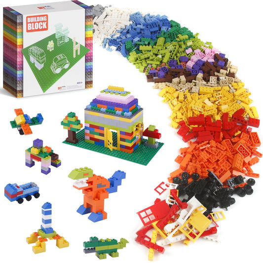 Tcamgoi 1100-piece bricks in bright colors for imaginative building play