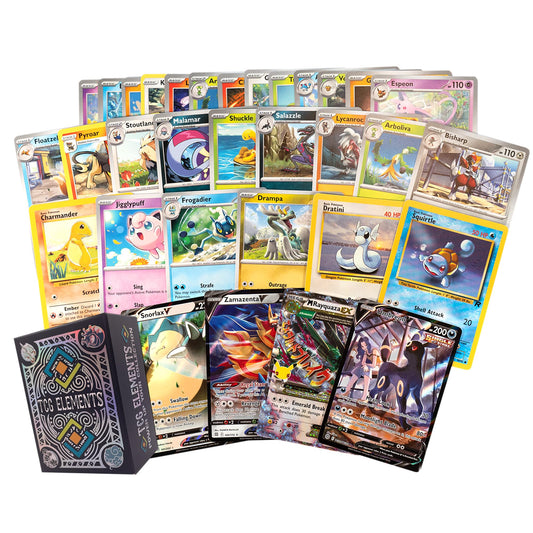 TCG Elements bundle 100 cards collection, ideal for quick deck building and trading.