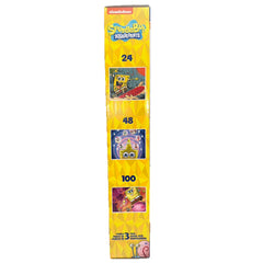 TCG Toys SpongeBob 3-in-1 48-piece puzzle pieces arranged for mindful building