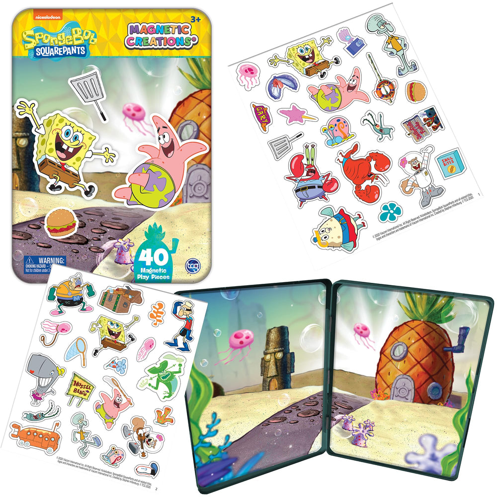 TCG Toys SpongeBob Magnetic Creations licensed set for Bikini Bottom adventures.
