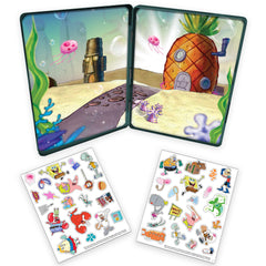 TCG Toys SpongeBob Magnetic Creations storage tin keeps magnets organized on the go.