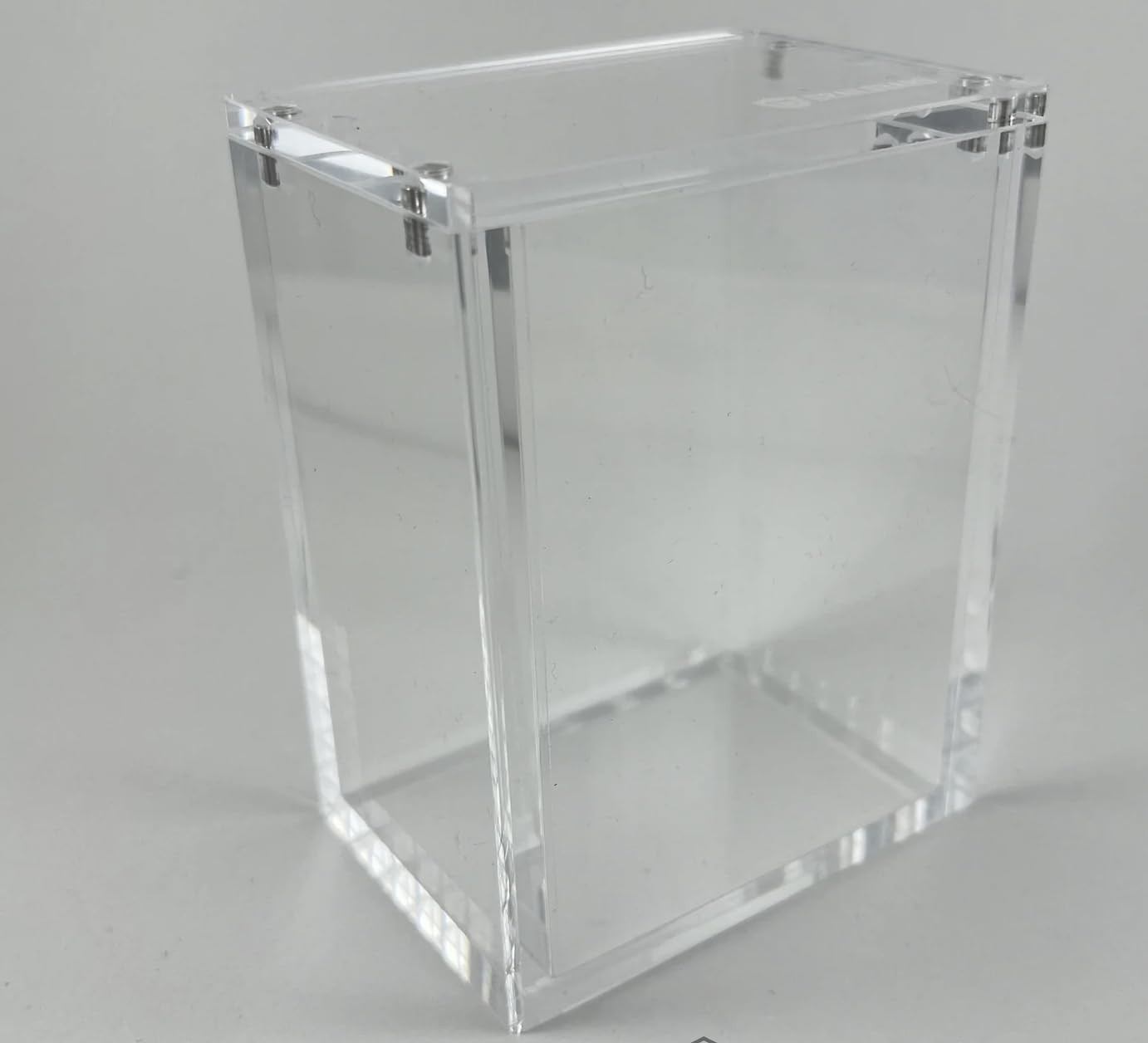 TCGHalo booster bundle acrylic case with sliding lid for secure, UV-protected display