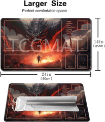 TCGMAT MTG Playmat 24x14 inch size for versatile game setup.