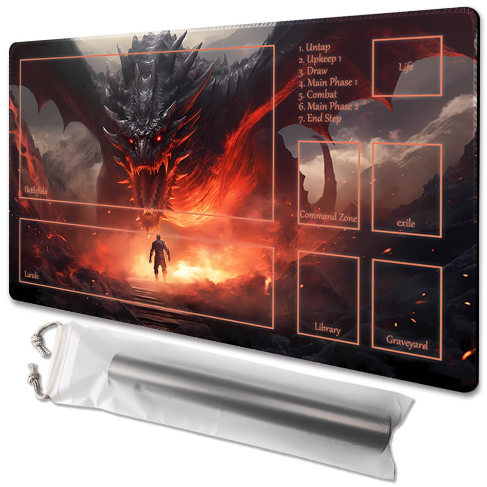 TCGMAT MTG Playmat with nonslip back for stable card handling.